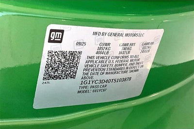 2026 Chevrolet Corvette Stingray 3LT