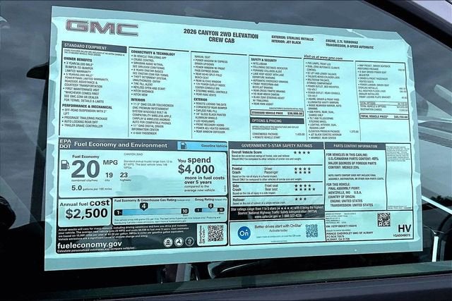 2026 GMC Canyon Elevation