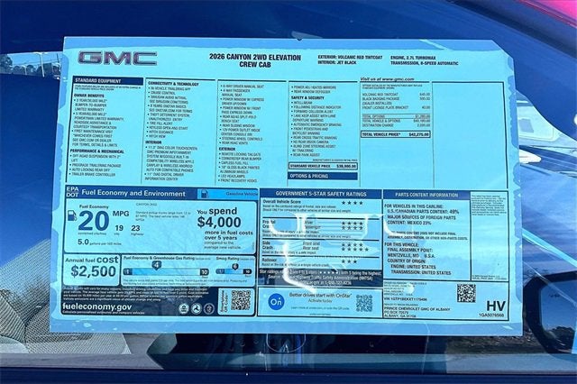 2026 GMC Canyon Elevation